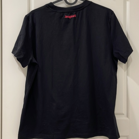 Desigual T-shirt hearts 100% cotton Size Large - Picture 10 of 10